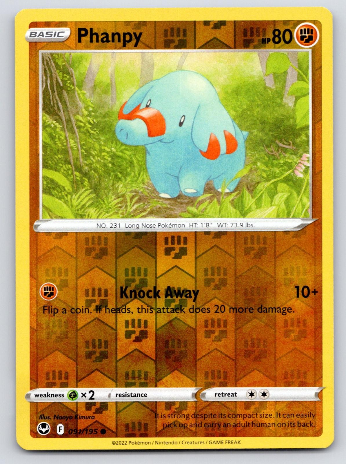 Phanpy 091/195 Common Silver Tempest Pokemon LP