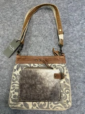NWT Myra Bag Crossbody Shoulder Purse Hide & Floral Prairie Peasant Western