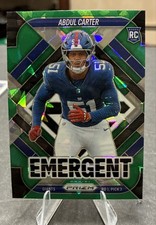 2025 Panini Prizm - Emergent Abdul Carter #7 Green Ice Prizm (RC)