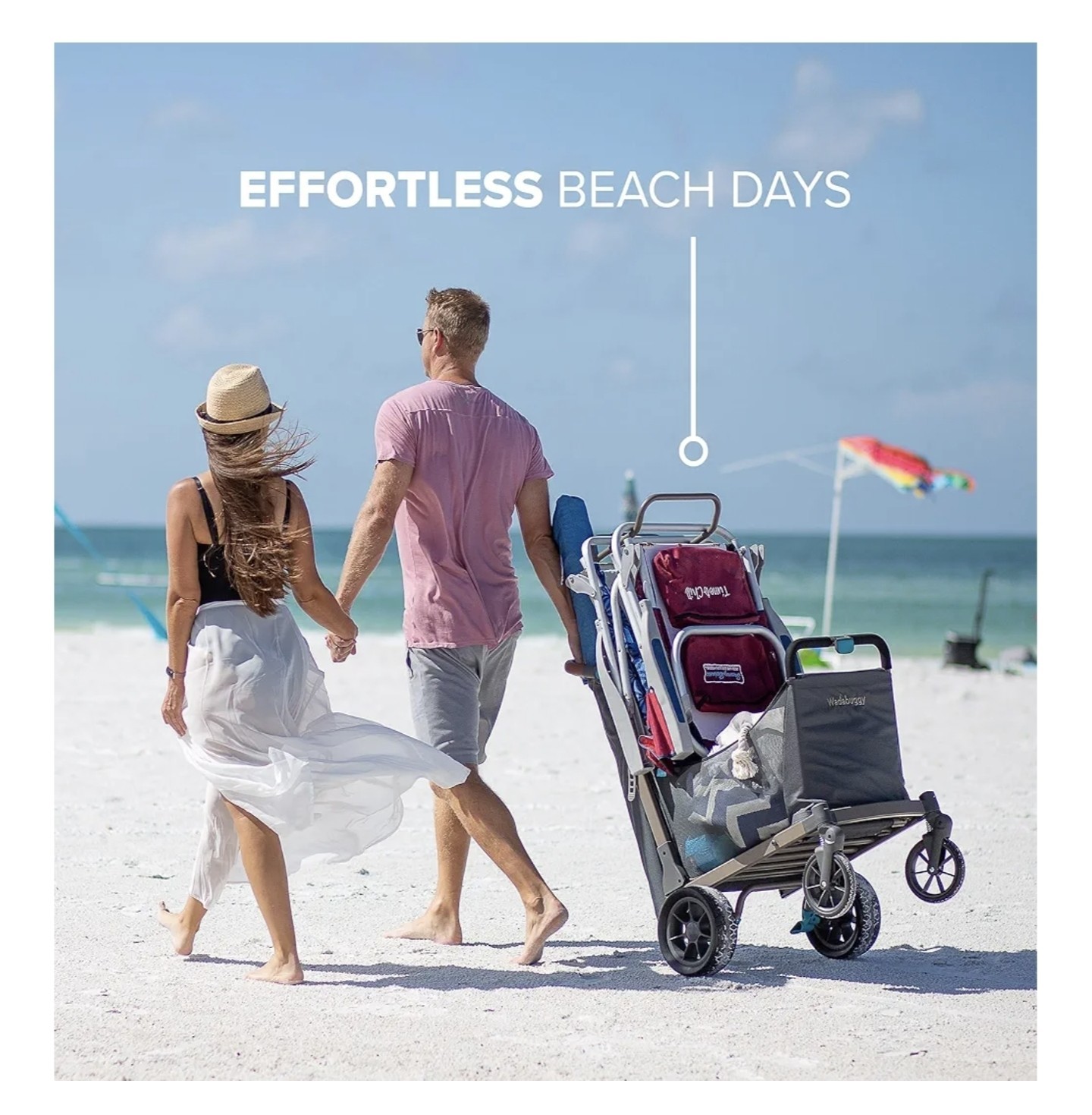 Wadabuggy Beach Foldable Cart - Collapsible & Folding Cart 