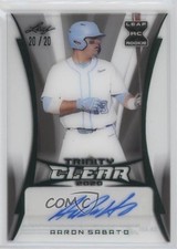 2020 Leaf Trinity Clear Auto Green 20/20 Aaron Sabato #CA-AS1 Auto 5m1