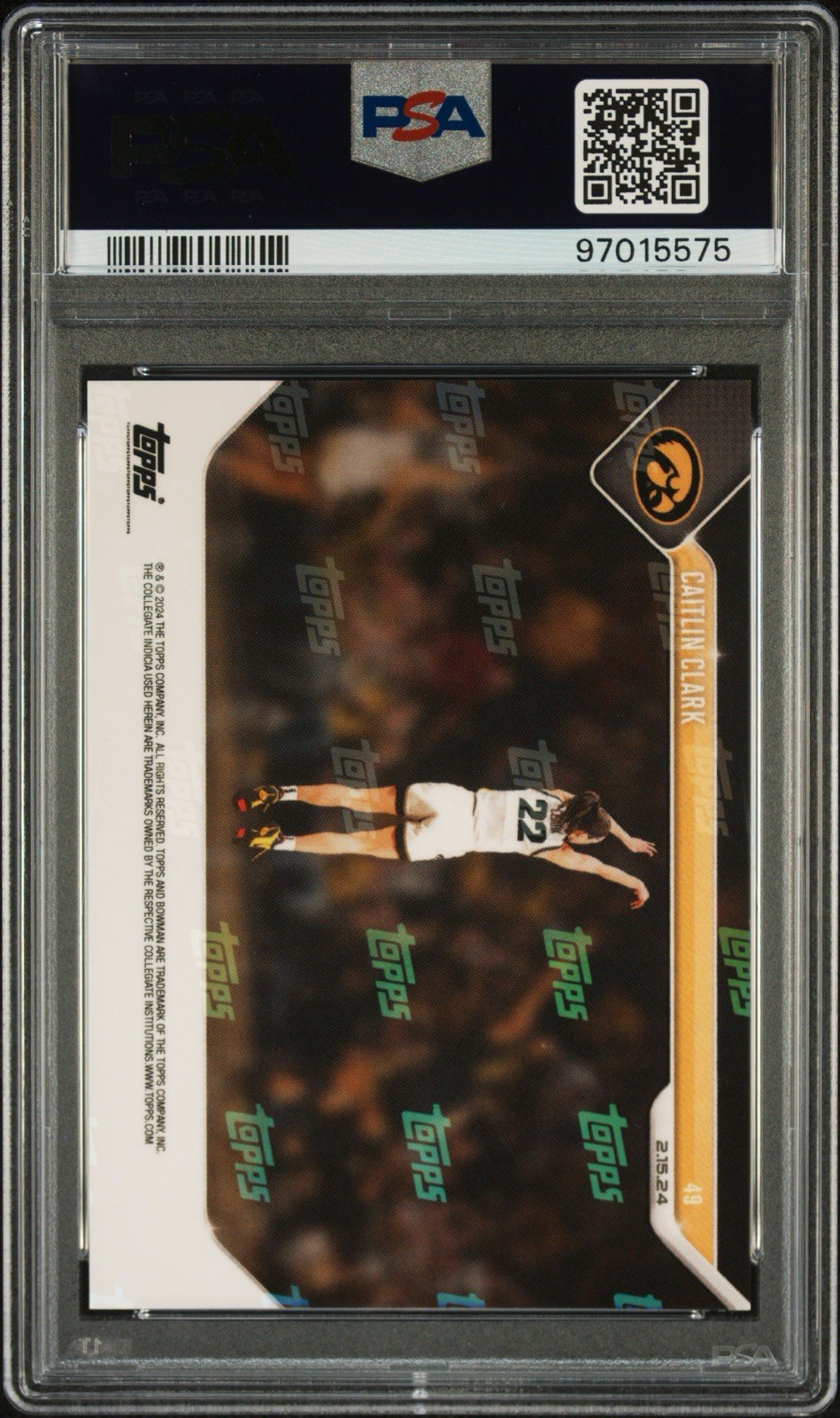 2023 BOWMAN U NOW CAITLIN CLARK #49 3,528 PSA 10 IOWA HAWKEYES view 2