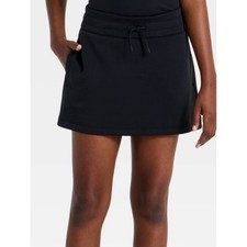 NWT All In Motion Girls Airy Sleek Skort Black Pockets