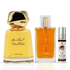 Choco Musk Eau de Parfum Sprays 100ml, 50ml & Perfume Oil CPO 6ml by Al Rehab (B