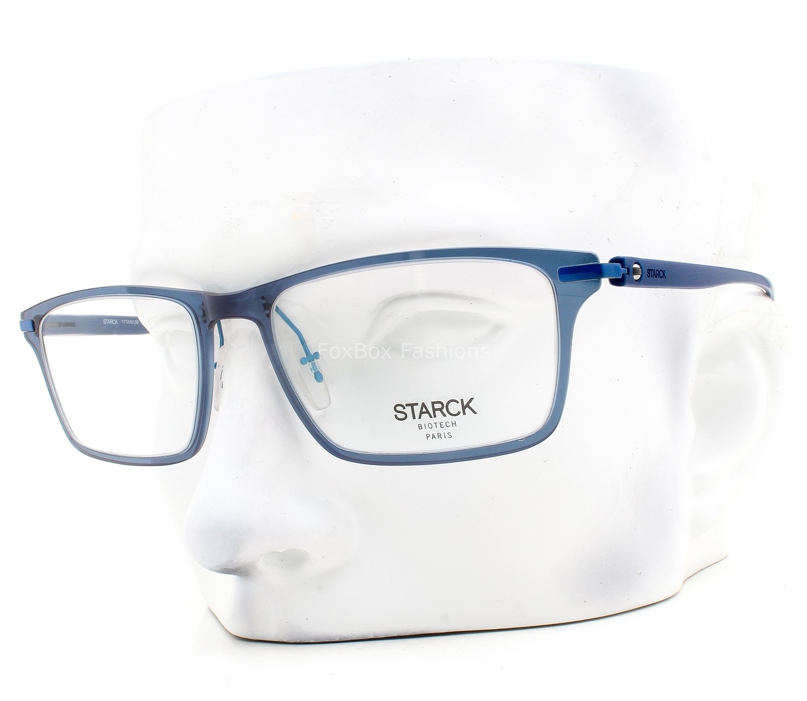 Starck Eyeglasses SH 2061T 0002 Glasses Transparent Blue Matte Blue 54mm No Case