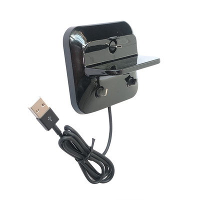 Black 3 In 1 Usb Docking Station Desktop Dock Stand Charger Charging Converter