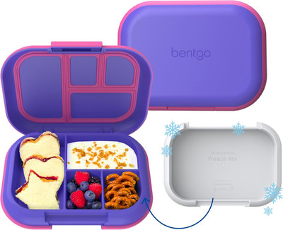 Bentgo Chill Kids Leak-Proof Lunch Box - 4-Compartment Bento Box with Built-In I
