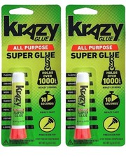 2 Pack - Super Krazy Glue All Purpose Precision Tip, Holds 1000lb