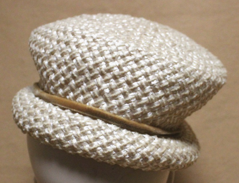 Vintage Straw Women's Hats 1950-60's - Tan, Black, Blue View 3