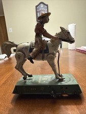 Tin Wind Up Lemann Bucking Bronco Made In Germany Works G2U