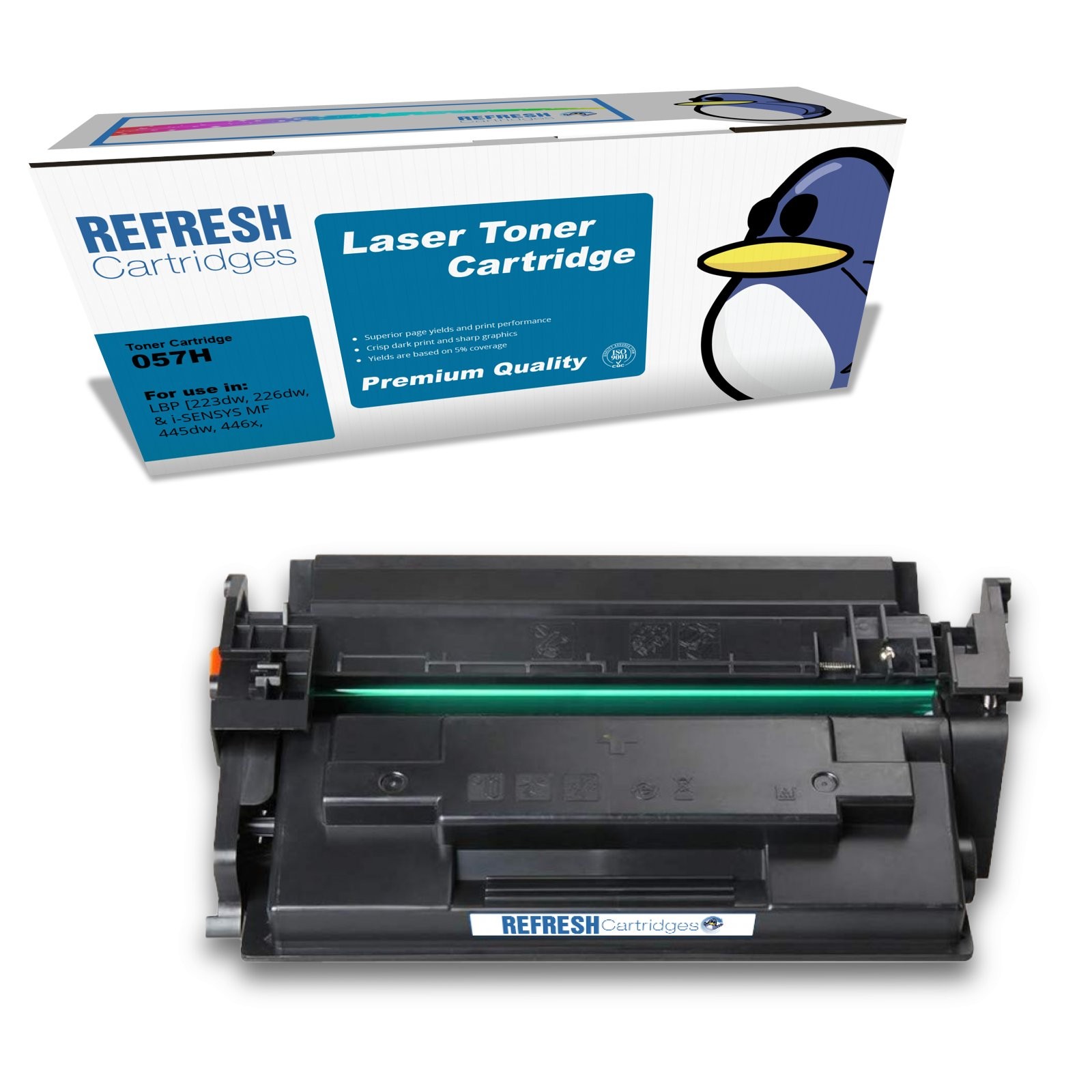 Refresh Cartridges Black 057H High Capacity Toner Compatible With Canon Printers
