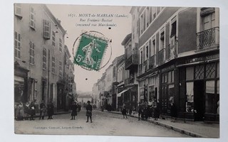 cpa 40 MONT de MARSAN (Landes) Rue Frédéric Bastiat (ancienne rue Marchande)