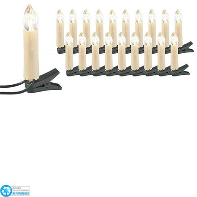 Lunartec LED-Weihnachtsbaum-Lichterkette mit 20 Kerzen, Versandrückläufer