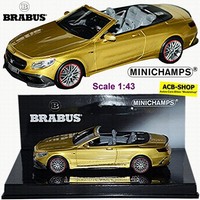 Brabus 850 Basis Mercedes Benz AMG S 63 Cabriolet Gold Metallic 1:43 Minichamps
