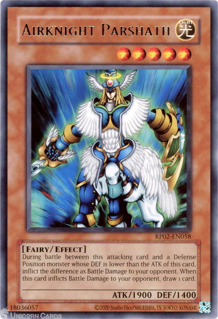 RP02-EN058 Airknight Parshath : Rare UNL Edition Mint YuGiOh Card