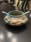 Roseville Pottery Blue Magnolia Jardiniere pottery Double Handle USA