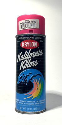 Krylon- Kalifornia Kolors- Spray Paint- Paper Label- Pasadena Pink RARE