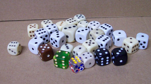Random Lot of Game Dice ~ 29 Pcs ~ Assorted Shapes & Colors Vintage And New