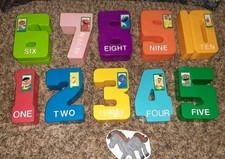 VTG ILLCO SESAME STREET NUMBERS 1-10 PRESCHOOL LEARNING BLOCKS
