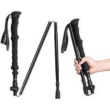 Collapsible Walking Stick for Travel Adjustable Lightweight Trekking Trail Hi...