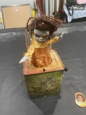 Vintage Atico Evil Zombie Jane Doll Jack In The Box Pop Up Sound Halloween Works
