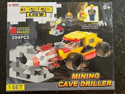 Block Tech Construction Crew Mining Cave Driller, 204 pcs, new unopened