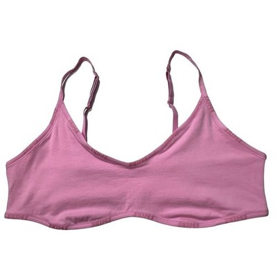 SKIMS Cotton Logo Scoop Neck Bralette NEW Minor Flaw Bubblegum 4X