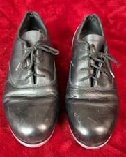 Bloch Ladies Size 8M Shockwave 1 Leather Tap Shoes Black Lace up