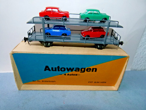 44992 PIKO Dahlmann Modelleisenbahn Autowagen 4 Autos top OK ungepielt | Condition: Gebraucht