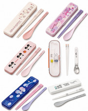 New Skater Miffy Hello Kitty Rilakkum Chopsticks + Chopstick Spoon Box Case Set