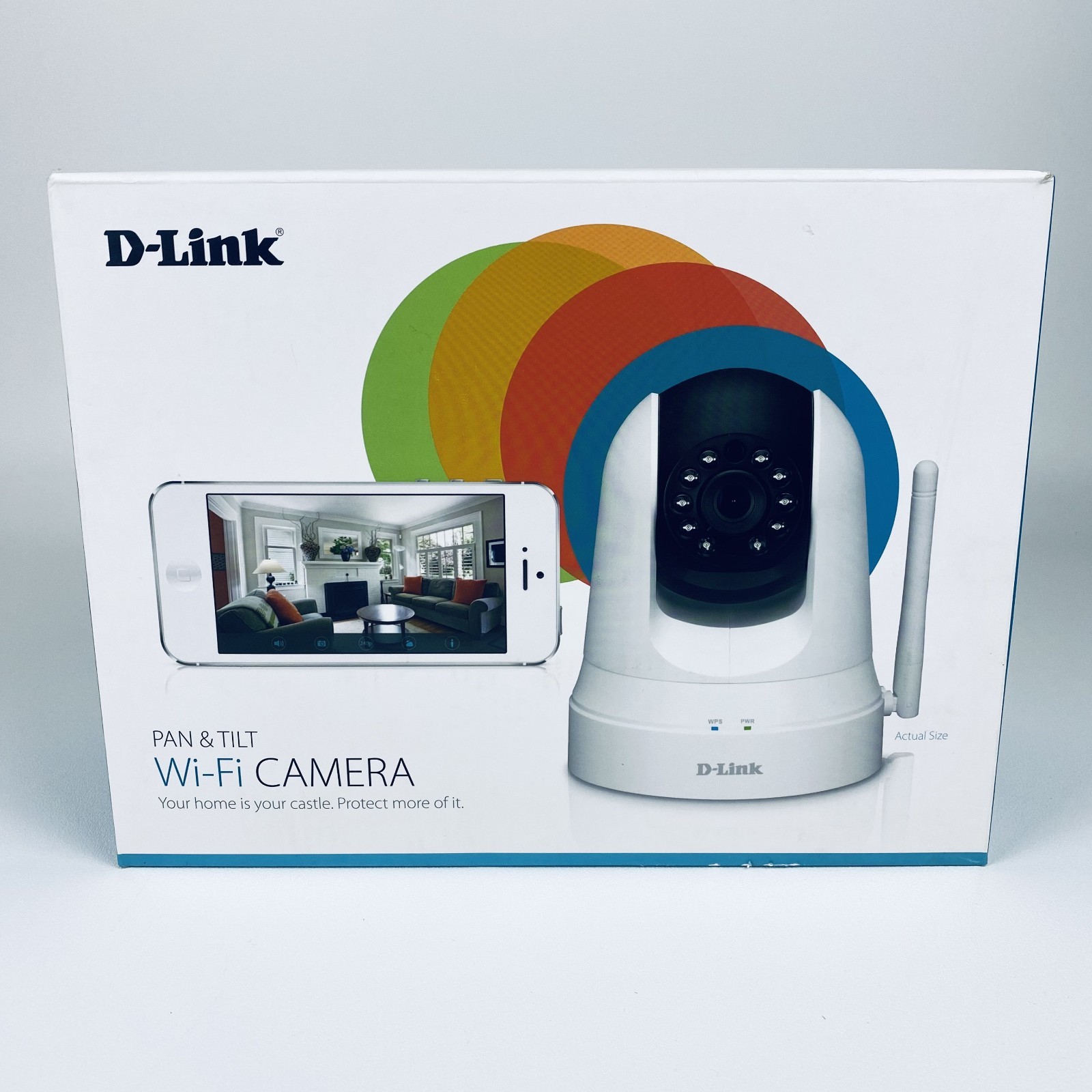 D-Link Pan & Tilt Wi-Fi Camera DCS-5020L White w/ AC Adapter & Install Material