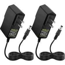 Facmogu 2 Pack 12V 1A AC/DC Power Supply, 100-240V AC to DC 12V 1A Power Adap...