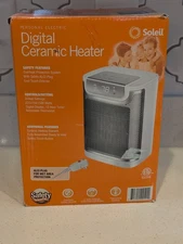 Soleil 1500W Digital Ceramic Electric Space Heater - New Open Box |Fast Shipping