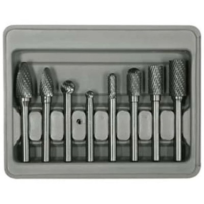 Astro Pneumatic Tool Co. 2181 8Pc. Double Cut Carbide Rotary Burr Set In Blow...