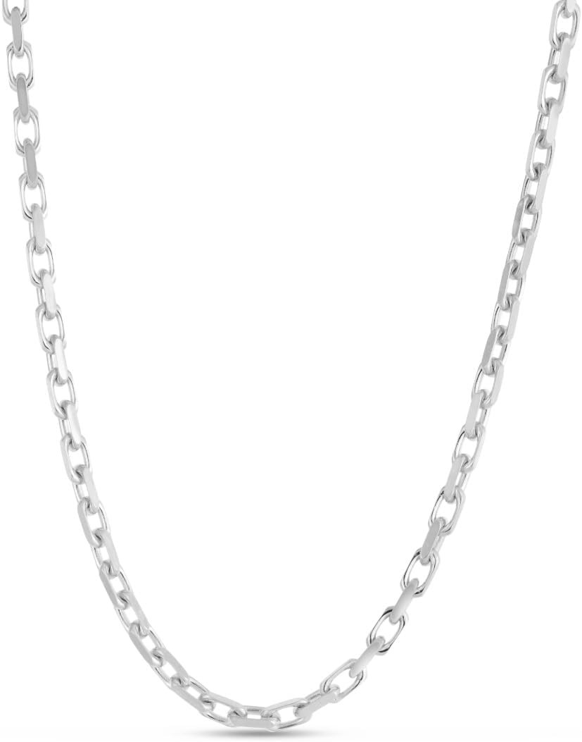 Floreo .925 Sterling Silver 3.5mm Solid French Cable Chain Necklace