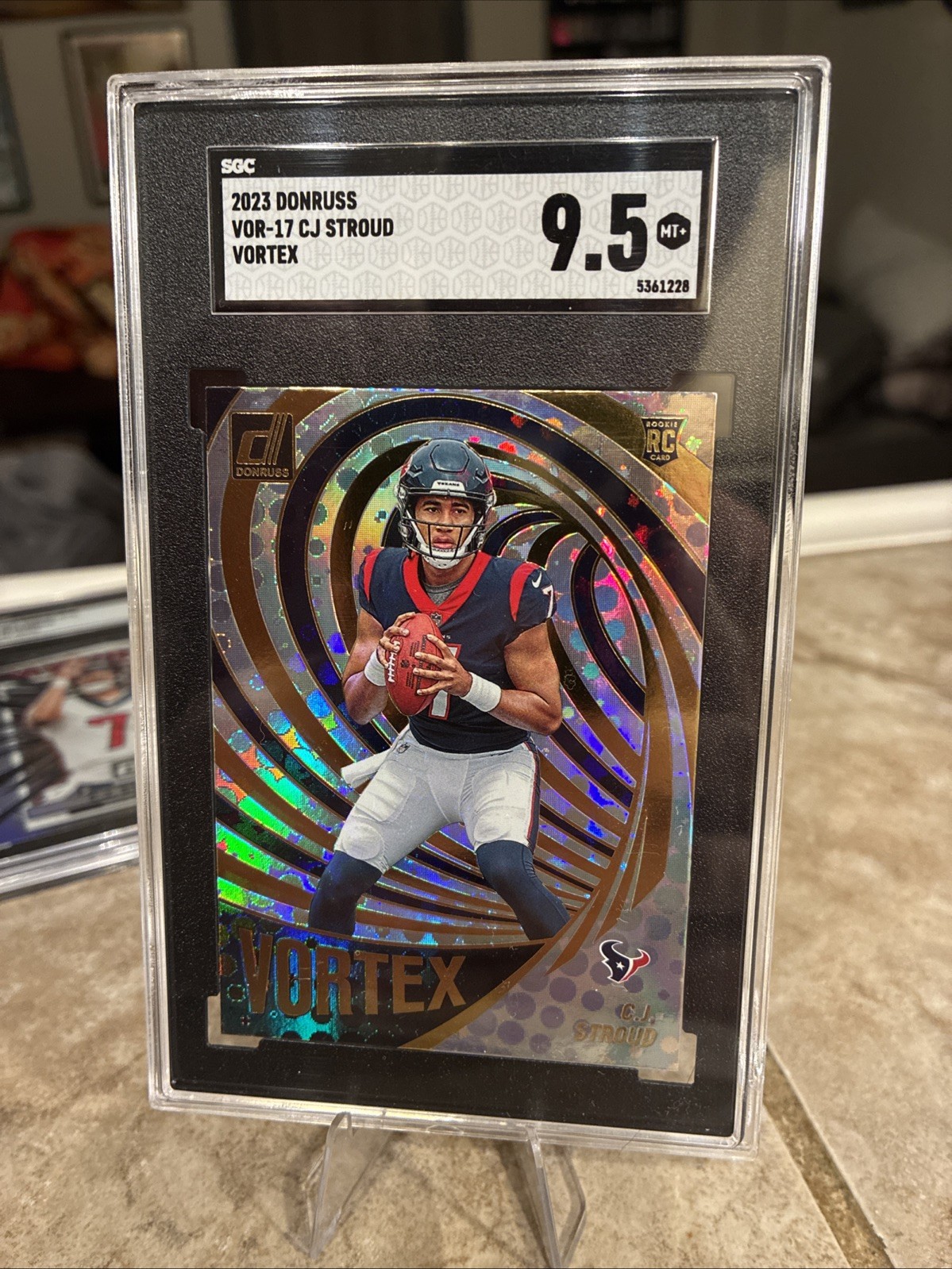 2023 Panini Donruss CJ Stroud Rookie Vortex #VOR-17 SGC 9.5