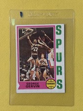 1974-75 Topps #196 George Gervin Rookie Card RC 1M35. rookie card picture