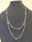 Red Tigers Eye 23 Inch Necklace With Extender Stainless Steel Chain