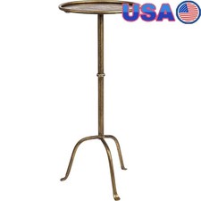 Art Deco Martini Table Metal Side Table Stylish Footed Accent Home Decor New