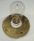 Antique BRASS guard Steam Punk light fixture Industrial bulb guard HTP Co. — photo 5