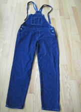 Vtg VOGUE FASHION COTTON BLEND Bib Overall pants Jean DARK blue XL 40x32 Denim
