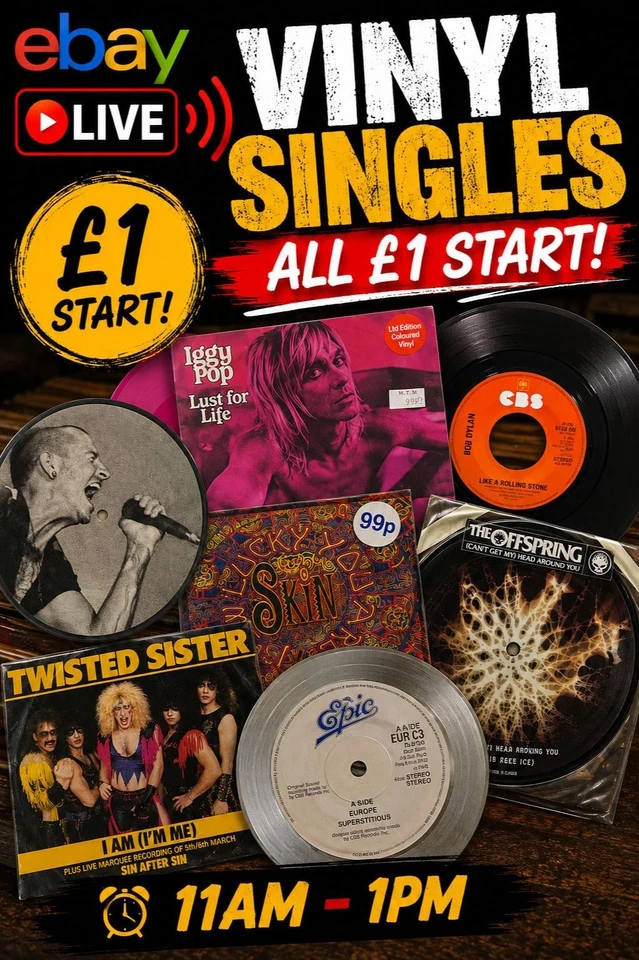Vinyl Singles To Include Limited Edition, Picture Disks Etc., All £1 start