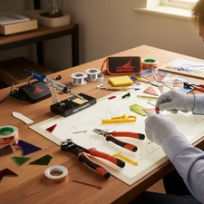 Stained Glass Making Kit with 100W Soldering Iron and Essential Tools Included