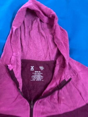 Xersion Women's Full Zip Hoodie Jacket 3XL Purple Burgundy Colorblock Quick-Dri 