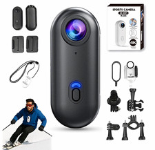 4K H.265 Wi-Fi Sports Action Camera Ultra Wide-Angle Magnetic Mount Black/White