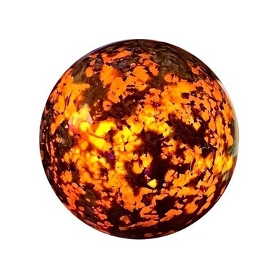 Natürlicher Flammstein Kristall Ornament UV reaktive Sodalith Kugel9917