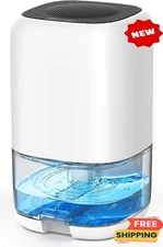 Deshumidificador pequeño de 900 ml para habitaciones, silencioso con apagado aut