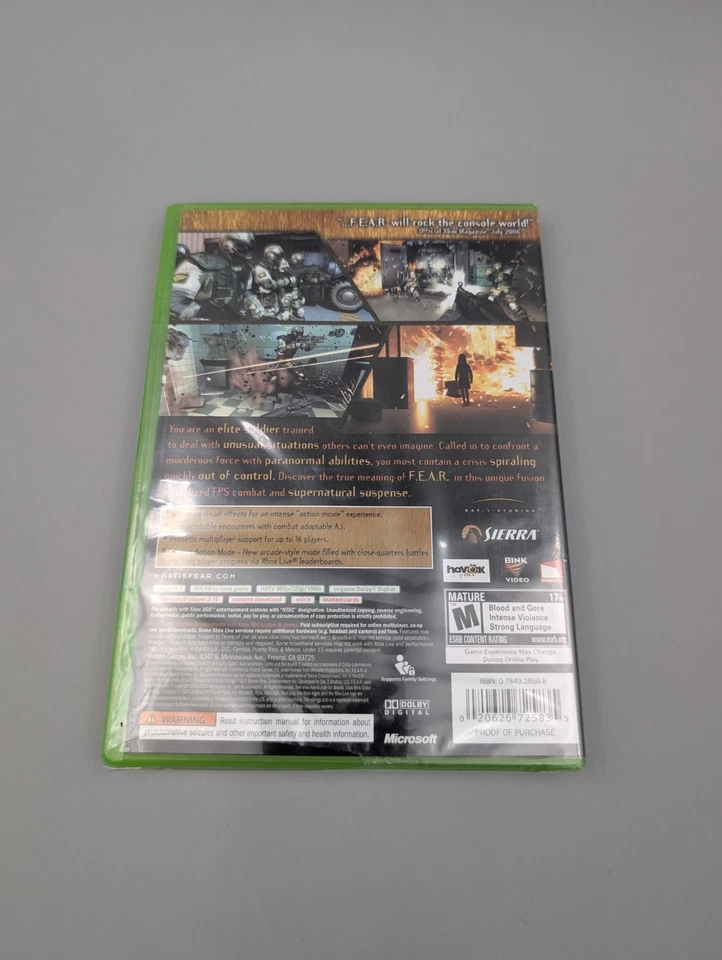F.E.A.R.: First Encounter Assault Recon Microsoft Xbox 360 BRAND NEW SEALED! - Image 3 of 4
