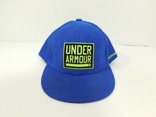 Under Armour Youth Blue Lime Snap Back Charged Heat Gear Baseball Hat Cap