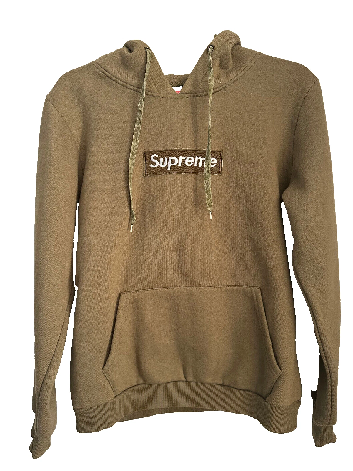 Sweat à capuche Supreme Box Logo vert olive homme moyen